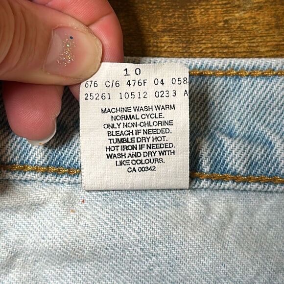 Vintage 90s Levis 512 Slim Taper High Waist Mom Blue Jeans Womens 11 Long Light - Picture 8 of 9